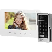 Orno Video domofonu komplekts. brīvroku. krāsains. Lcd 7. domofons. ar tastatūru. uzmontēts uz virsmas. balts. Scuti Zestaw wideodomofonowy. kolor. interkom. szyfratorem. natynkowy.