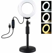 Puluz Pu391 Led gredzenveida lampa ar regulējamu pamatni Lampa
