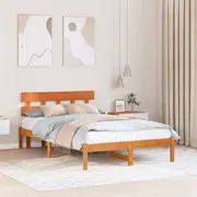 Gultas rāmis ar vaskotu brūnu galvgali 120X190 cm no Lumarko priedes masīvkoka Rama woskowanym litego drewna sosnowego