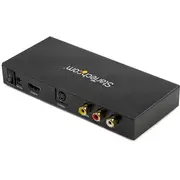 Startech.com Vid2Hdcon2 S -Video vai Kompostiks ar Hdmi pārveidotāju audio 720P. Ntsc Pal. Upscaler. Mac Window S-Video oder Composite zu Konverter mit Audio Windows Videokonverter Video. Schwarz