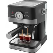 Superautomātiskais kafijas automāts Sencor Ses 1721Bk Black Grey 1050 W Superautomatyczny ekspres do kawy Czarny Szary