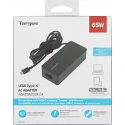 Targus klēpjdatora barošanas avots Usb Type-C lādētājs. melns Zasilacz do laptopa 65W Charger Black