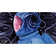 Ultra-Pro pulcēšanās burvība  rotaļu paklājs  caur tārpa cauruma domu trauku Magic the Gathering Secretversary Playmat Through Wormhole Thought Vessel