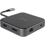 Usb centrmezgls Acer 7 vienā Usb4 8K vairāku displeju Hdmi Dp 2Xusb3.2 C Rj45 audio pieslēgvieta Hub in Multi Display hub 3.5Mm Audio Port