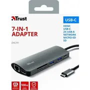 Uzticieties Dalyx Usb-C stacijai/replicatoram 23775 Stacja/Replikator Trust 7W1