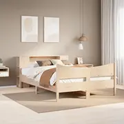 Vidaxl gultas rāmis bez matrača. 140X200 cm. cieta priede Rama materaca. lite drewno sosnowe