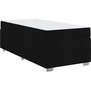 vidaXL Gultas rāmis Cits Melns 90 x 200 cm Audums Ramka Inny Czarny tkanina