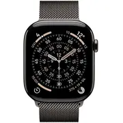 Viedpulkstenis Apple Watch 11 Gps mobilais 46 mm šīfera titāna Milānas cilpas M/L grafīts Mfd44Et/A Smartwatch Cellular 46Mm Slate Titanium Milanese Loop Grafitowy