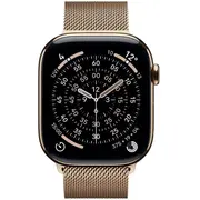 Viedpulkstenis Apple Watch 11 Gps Cellular 46 mm Gold Titanium Milanese Loop M/L Mfd84Zr/A Smartwatch 46Mm