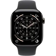 Viedpulkstenis Apple Watch 11 Gps mobilā 46 mm šīfera titāna sporta siksniņa M/L melna Mfd24Et/A Smartwatch Cellular 46Mm Slate Titanium Sport Band Czarny