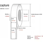 Capture Label 105X32, Core 40,  Ca-Lb3047 5706998986344