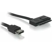 Delock eSATA - Sata 22-Pin, 0.5M, Black 84396  4043619843961