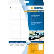 Herma Etykiety błyszczące 4904, A4, 63.5 x 38.1 mm, białe, papier błyszczący, 525 szt 4904  4008705049047