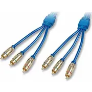 Kabel Lindy Rca Cinch x3 - 10M niebieski 37534  4002888375344