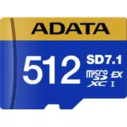 Card Adata Premier Extreme microSDXC Sd7.1 512 Gb Blau/Gelb, Express, Uhs-I U3, Class 10, V30, Nintendo  2 Ready Ud512Gex3L1-C 4711085947376