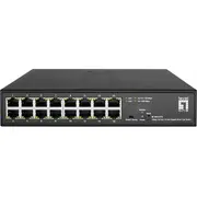Levelone Ges-2216 łącza sieciowe Zarządzany L2 Gigabit Ethernet 10/100/1000 Black  4015867229989