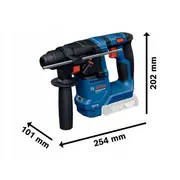 Bosch Powertools Akku-Bohrhammer Gbh 18V-18 Professional solo, 18Volt Blau/Black, ohne Akku und Ladegert  0611927000 4053423319415