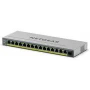 Netgear Easy Smart Gs116Ep -  L3 1 x 10/100/1000 15 Poe Desktop, wandmontierbar 180 W Gs116Ep-100Eus 0606449174816