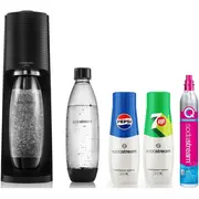 Sodastream Terra  2 butelki x 1 L syropy 400 ml Pepis/7 Up Black czarny 7290119795703 Agdm-Sat-Sod-239