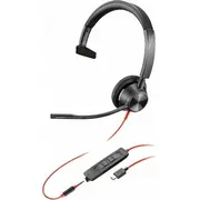 Słuchawki Hp Poly Blackwire 3315 Monaural Usb-C Headset 3.5Mm Plug Usb-C/A Adapter  8X217Aa 0197498429038