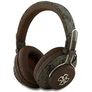 Słuchawki Guess nauszne Bluetooth Enc  Metal 4G Logo brązowy 3666339397357