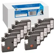 GG 10X Schriftband 12Mm x 7M sw Komp m. Dymo D1/ 45013/ S0720530  Rl-D-45013P-Bk/Wt-12Mm7M-10P 6941881284964