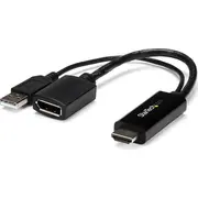 Adapter Av Startech Hdmi - Displayport  Usb-A Black Hd2Dp