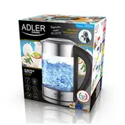 Adler  Kettle Ad 1247 With electronic control 1850 W 1.7 L Stainless steel/Glass 360 rotational base steel/Transparent 5902934831116