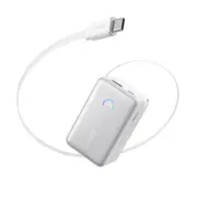 Anker  Nano Power Bank 45W with Built-In Retractable Usb-C Cable A1638H21 10000 mAh White 194644223861