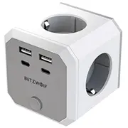 Blitzwolf Bw-Ec2 8-In-1 Power Cube 4Xac / 2 x Usb-A Usb-C  5907085523699 075021