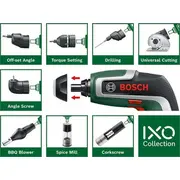 Bosch bosch powertools Cordless Screwdriver Ixo 7 Set, 3.6V Green/Kolor Czarny, Li-Ion battery 2.0Ah  06039E0001 4053423234756