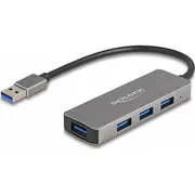 Delock 63171 huby i koncentratory Usb 3.2 Gen 1 3.1 Type-A 5000 Mbit/S Gray  4043619631711