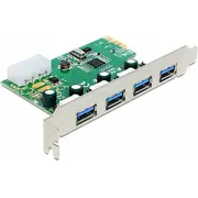 Delock Pcie 2.0 x1 - 4X Usb 3.0 89363  4043619893638