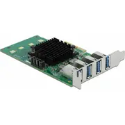 Delock Pci Express x4 Karte zu 4 x extern Usb 5 Gbps Quad Channel - Low Profile Formfaktor  89048 4043619890484