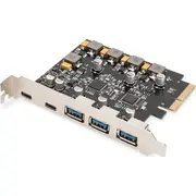 Digitus Usb 3.1 Pcie - 2X C / 3X A G en.2 10Gbps, Chipset Asm1142  Ds-30222 4016032485810