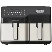 Black  Decker Bxaf9000E Double 9 L Stand-Alone 2500 W Hot air fryer Black, Stainless steel Es9730090B 8432406730090 Agdbdefry0013
