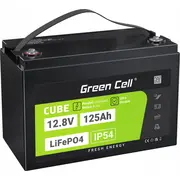 Green Cell Žalias Cube Lifepo4 125Ah 12,8V 1600Wh liio geležies fosfato baterija kemperiui, sauls energijai, neprijungtai prie tinklo, laivui Lithium Iron Phosphate 12.8 V  Lfpgc12V125Ah 5904326374829