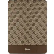 Guess  Gufcp12Ps4Sgw Apple iPad Pro 12.9 2020/2021/2022 4., 5. i 6. generacji brązowy 4G Stripe Allover Gue2439 3666339119300