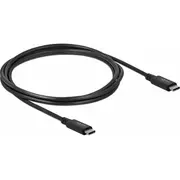 Kabel Usb Delock Usb-C - 2 m Black 86980  4043619869800