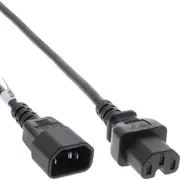 Kabel zasilający Inline 20Pcs. pack Bulk-Pack  Power Cable extension C15 straight to C14 socket black 3M B-16811C 4043718316342