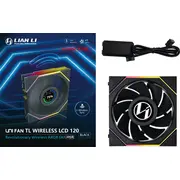 Wentylator Lian Li Uni Fan Tl Wireless Lcd 120 Reverse Blade Black 12Rtllcd1W1B  4718466017291