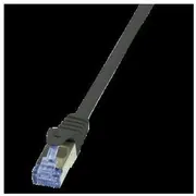 Logilink Patch Cable, cat. 6A, S/Ftp, 30,0 m, black shielded Pimf, 4 x 2 Awg 26/7, pin assignment 11, copper core, Cq3123S  4052792040593