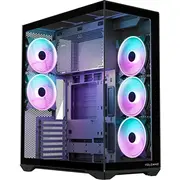 Modecom Pc case Volcano Space Xl Argb Full Tower 5 fans, black  At-Space-Xl-5F-Argb-10 5903560982296 Komcpob0Sxl5F10