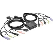 Przełącznik Eaton Tripp Lite series 2-Port Usb/Hd Cable Kvm  with Audio/Video, Cables and Usb Peripheral Sharing - Kvm-/Audio-/Usb- 2 x Kvm/Audio/Usb 1 lokaler Benutzer Desktop B032-Hua2 037332200396