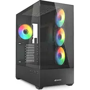 Sharkoon Ak6 Rgb , Tower case Black, Tempered Glass x 2  4044951041695