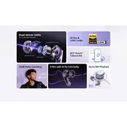 Tws Qcy Melobuds N70 headphones Purple  Ht18 6957141410882 081507