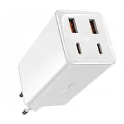 Wall charger Baseus Gan6 Pro 2Xusb-C  2Xusb, 100W White P10162705212-00 6932172644499