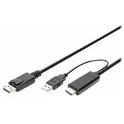 Adapter Av Digitus 2M Hdmi To Dp Cable  Ak-330111-020-S 4016032481119
