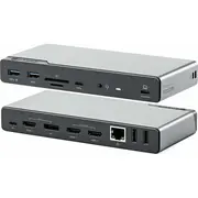 Alogic 14-In-1 Usb-C Pd Dv4 Quad Display Docking Station Space Gr  Ducdv4 9350784026590