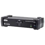 Aten 2-Port Usb 3.0 4K Hdmi Kvmp  with Audio Mixer Mode Cs1822 Cs1822-At-G 4719264649417